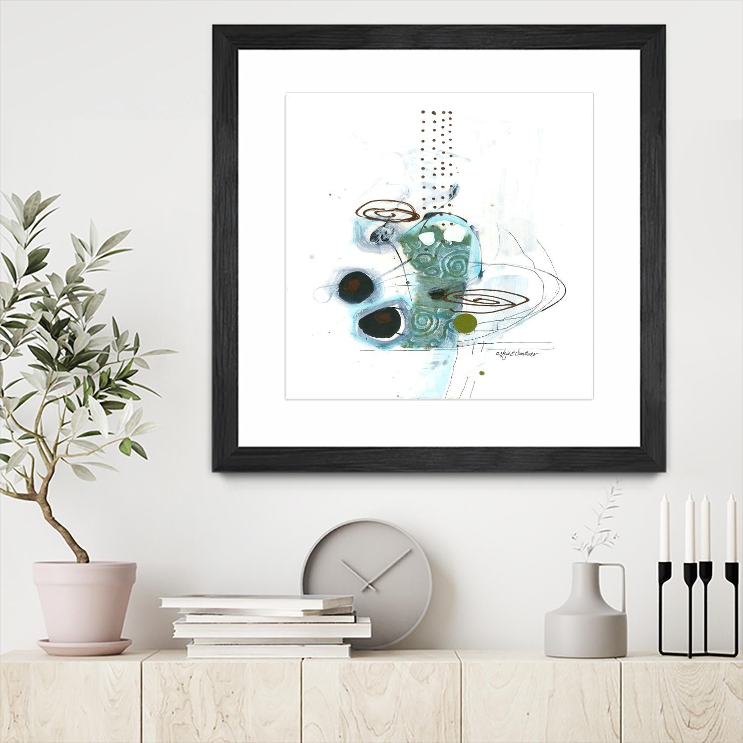 Remplir le paysage IV by Sylvie Cloutier on GIANT ART - blue abstract