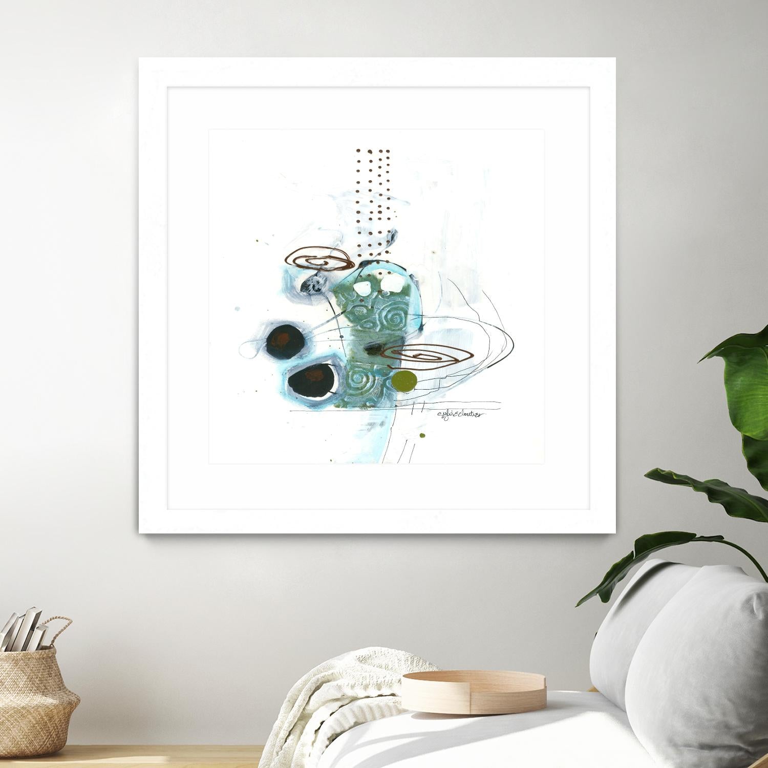 Remplir le paysage IV by Sylvie Cloutier on GIANT ART - blue abstract