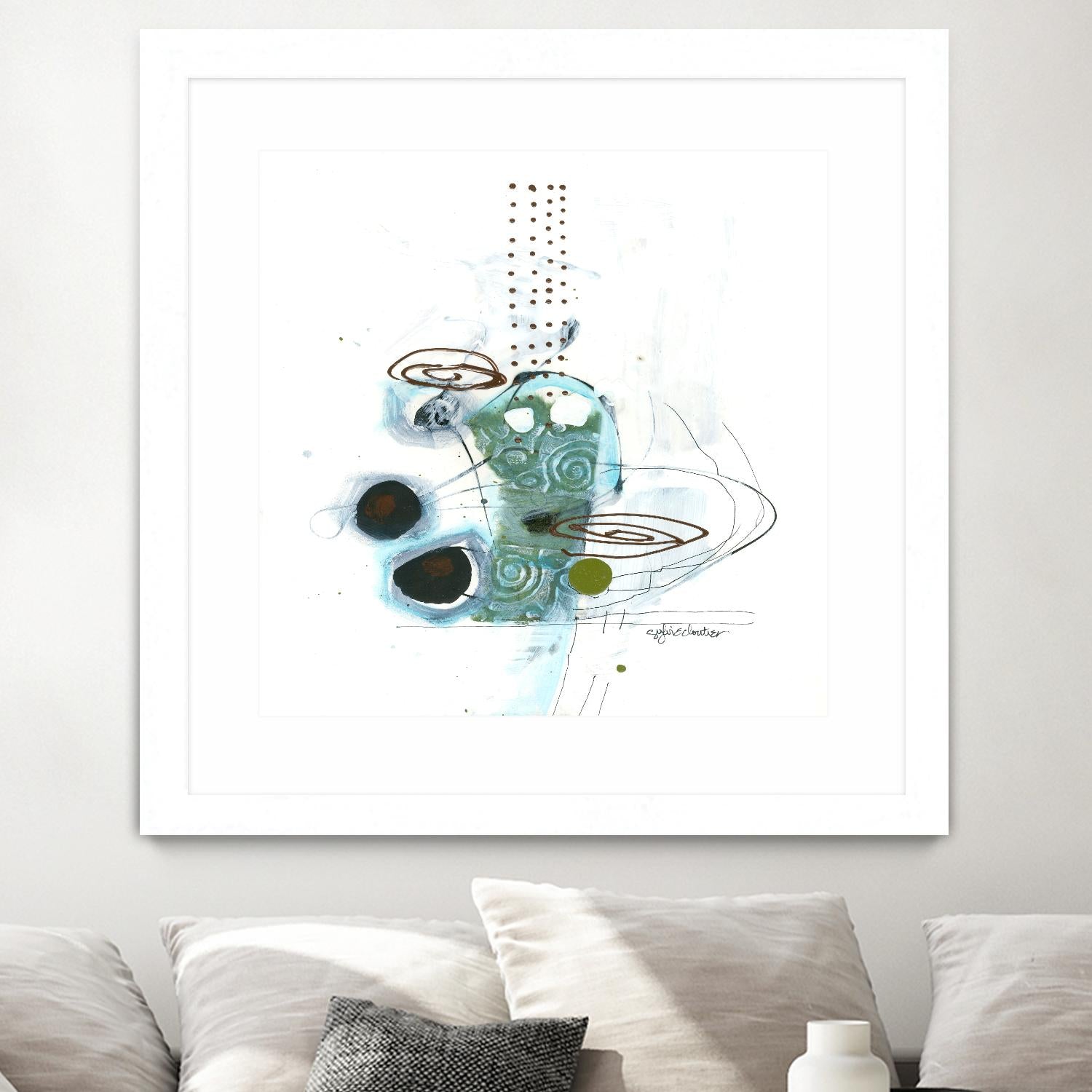 Remplir le paysage IV by Sylvie Cloutier on GIANT ART - blue abstract