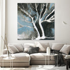Glacial blue II by Kathleen Cloutier on GIANT ART - blue abstract arbres