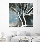 Glacial blue II by Kathleen Cloutier on GIANT ART - blue abstract arbres