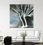 Glacial blue II by Kathleen Cloutier on GIANT ART - blue abstract arbres