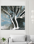 Glacial blue II by Kathleen Cloutier on GIANT ART - blue abstract arbres