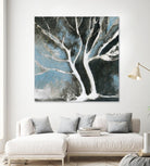 Glacial blue II by Kathleen Cloutier on GIANT ART - blue abstract arbres