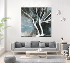 Glacial blue II by Kathleen Cloutier on GIANT ART - blue abstract arbres