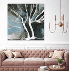 Glacial blue II by Kathleen Cloutier on GIANT ART - blue abstract arbres