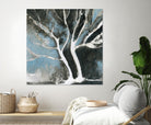 Glacial blue II by Kathleen Cloutier on GIANT ART - blue abstract arbres