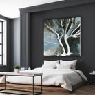 Glacial blue II by Kathleen Cloutier on GIANT ART - blue abstract arbres