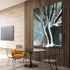Glacial blue II by Kathleen Cloutier on GIANT ART - blue abstract arbres