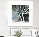Glacial blue II by Kathleen Cloutier on GIANT ART - blue abstract arbres