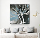 Glacial blue II by Kathleen Cloutier on GIANT ART - blue abstract arbres