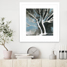 Glacial blue II by Kathleen Cloutier on GIANT ART - blue abstract arbres