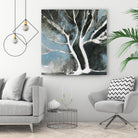 Glacial blue II by Kathleen Cloutier on GIANT ART - blue abstract arbres