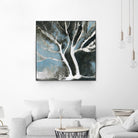 Glacial blue II by Kathleen Cloutier on GIANT ART - blue abstract arbres