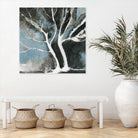 Glacial blue II by Kathleen Cloutier on GIANT ART - blue abstract arbres