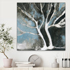 Glacial blue II by Kathleen Cloutier on GIANT ART - blue abstract arbres