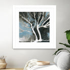 Glacial blue II by Kathleen Cloutier on GIANT ART - blue abstract arbres
