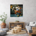 Fleurs dans un pot en faïance by Auguste Renoir on GIANT ART - red flowers