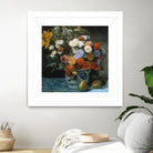 Fleurs dans un pot en faïance by Auguste Renoir on GIANT ART - red flowers