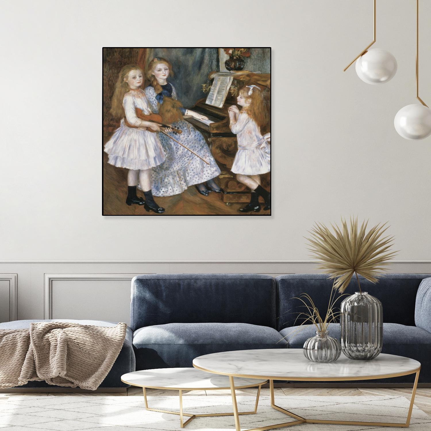 The daughters of Catulle Mendes by Auguste Renoir on GIANT ART - beige masters young women