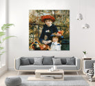 À la terrasse by Auguste Renoir on GIANT ART - red figurative mother and child