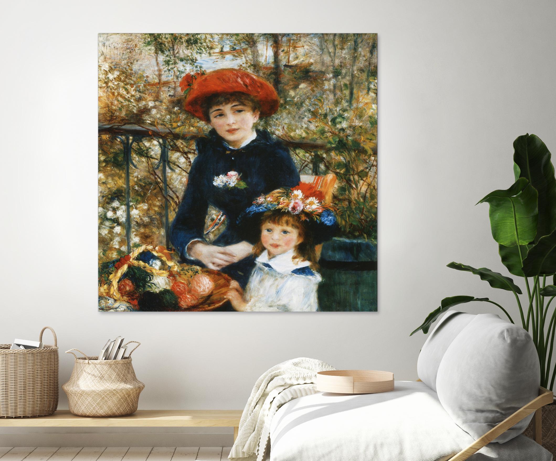 À la terrasse by Auguste Renoir on GIANT ART - red figurative mother and child