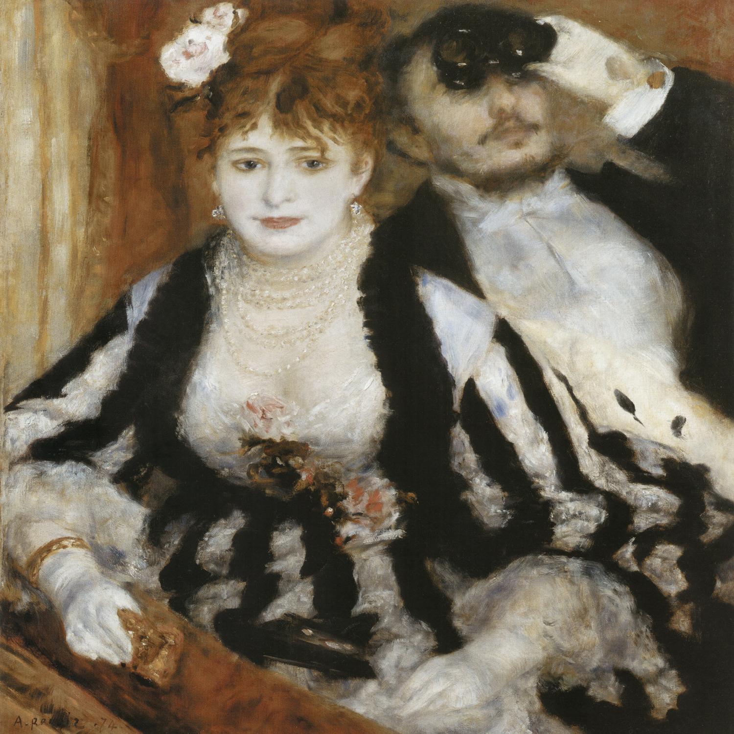 La Loge by Auguste Renoir on GIANT ART - beige figurative homme et femme