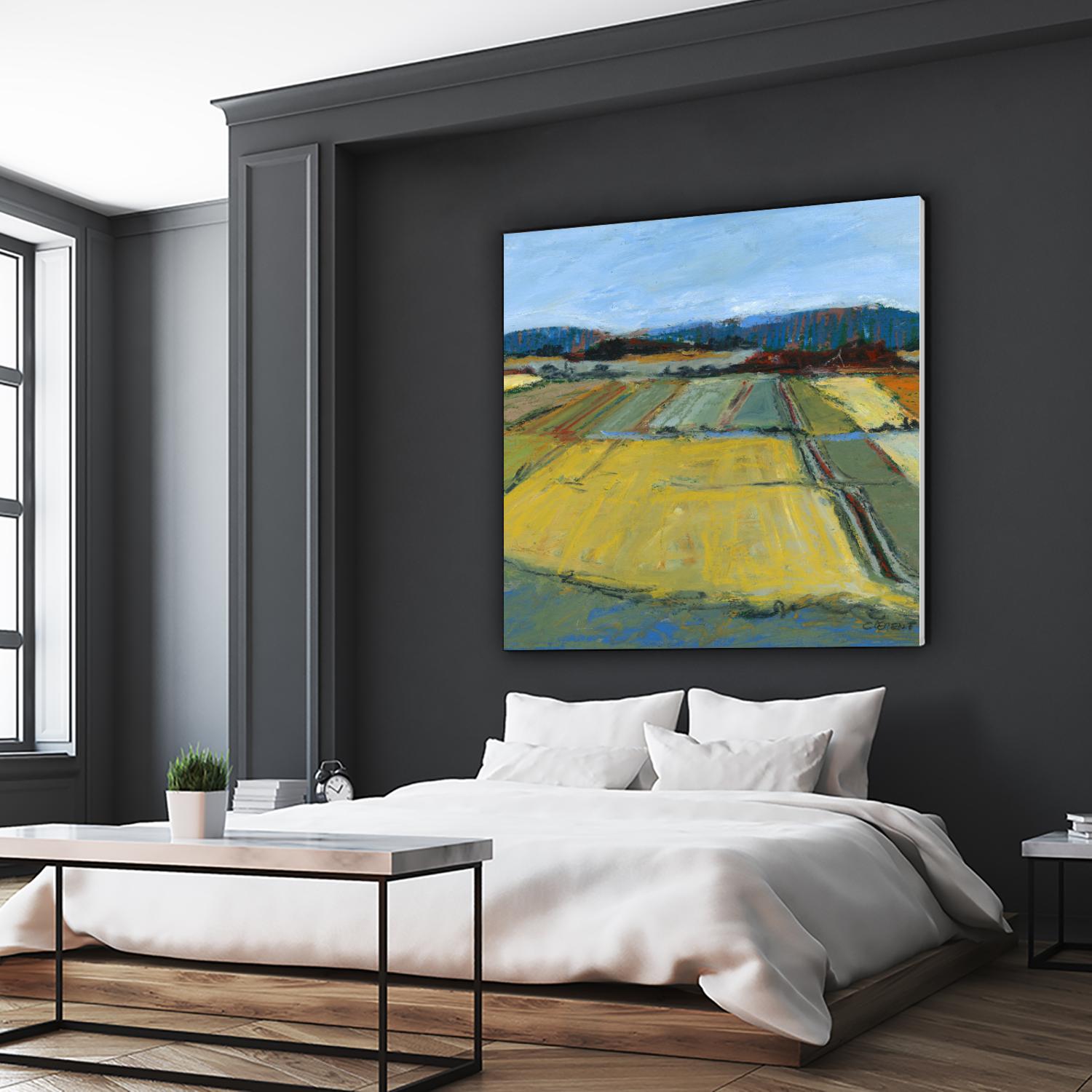 Pastel Landscape IX by Jacques Clement on GIANT ART - blue landscape