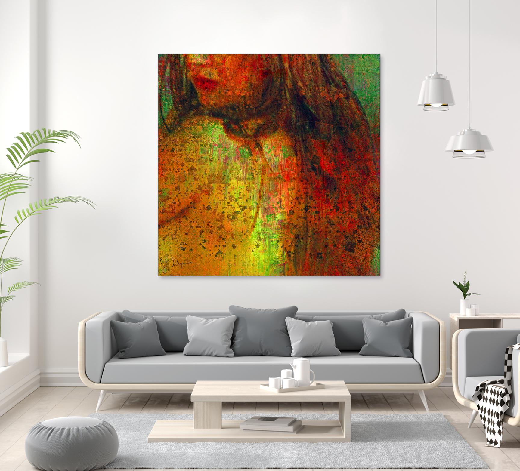 Woman Revelation I by Jean-François Dupuis on GIANT ART - orange figurative woman
