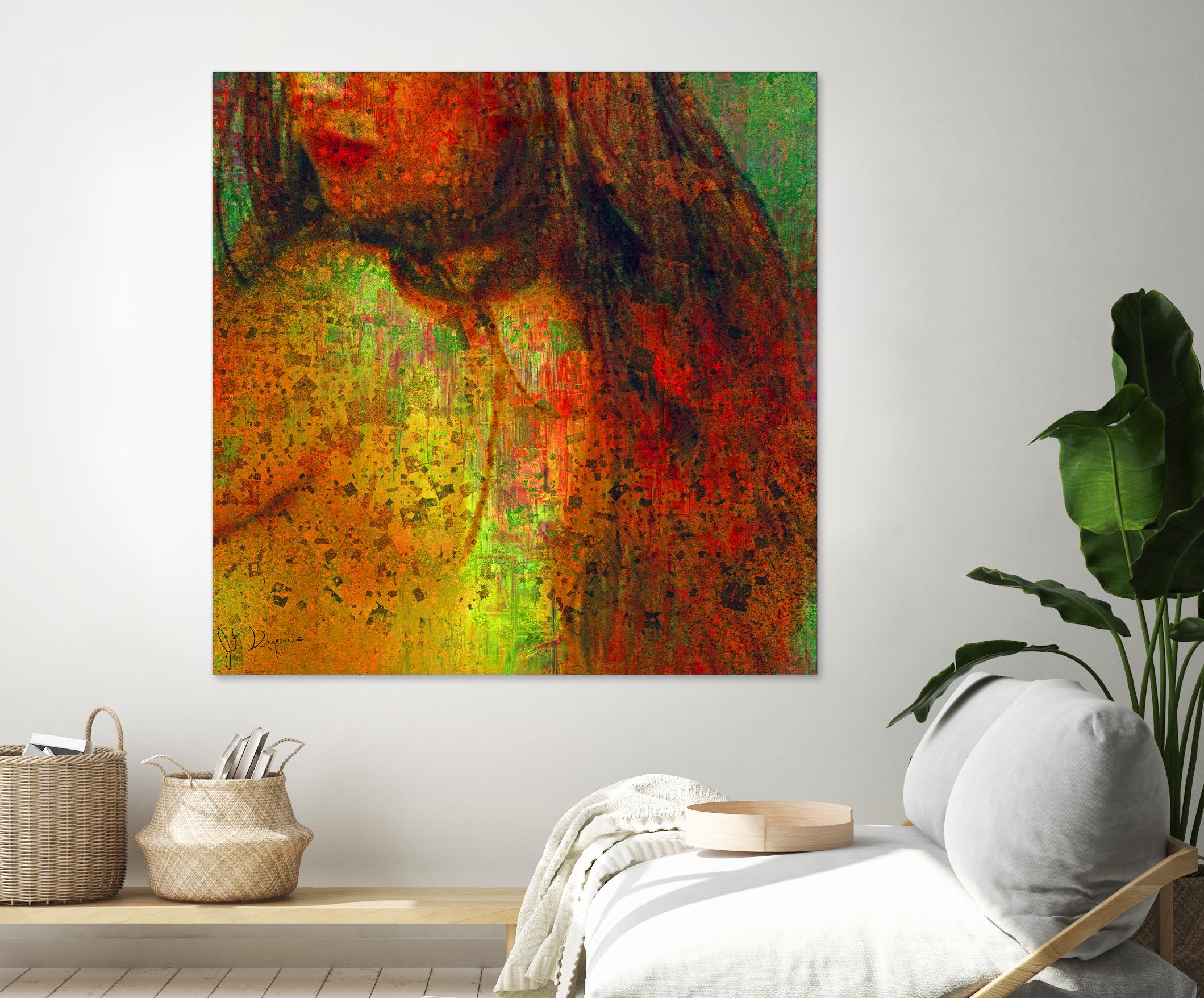 Woman Revelation I by Jean-François Dupuis on GIANT ART - orange figurative woman