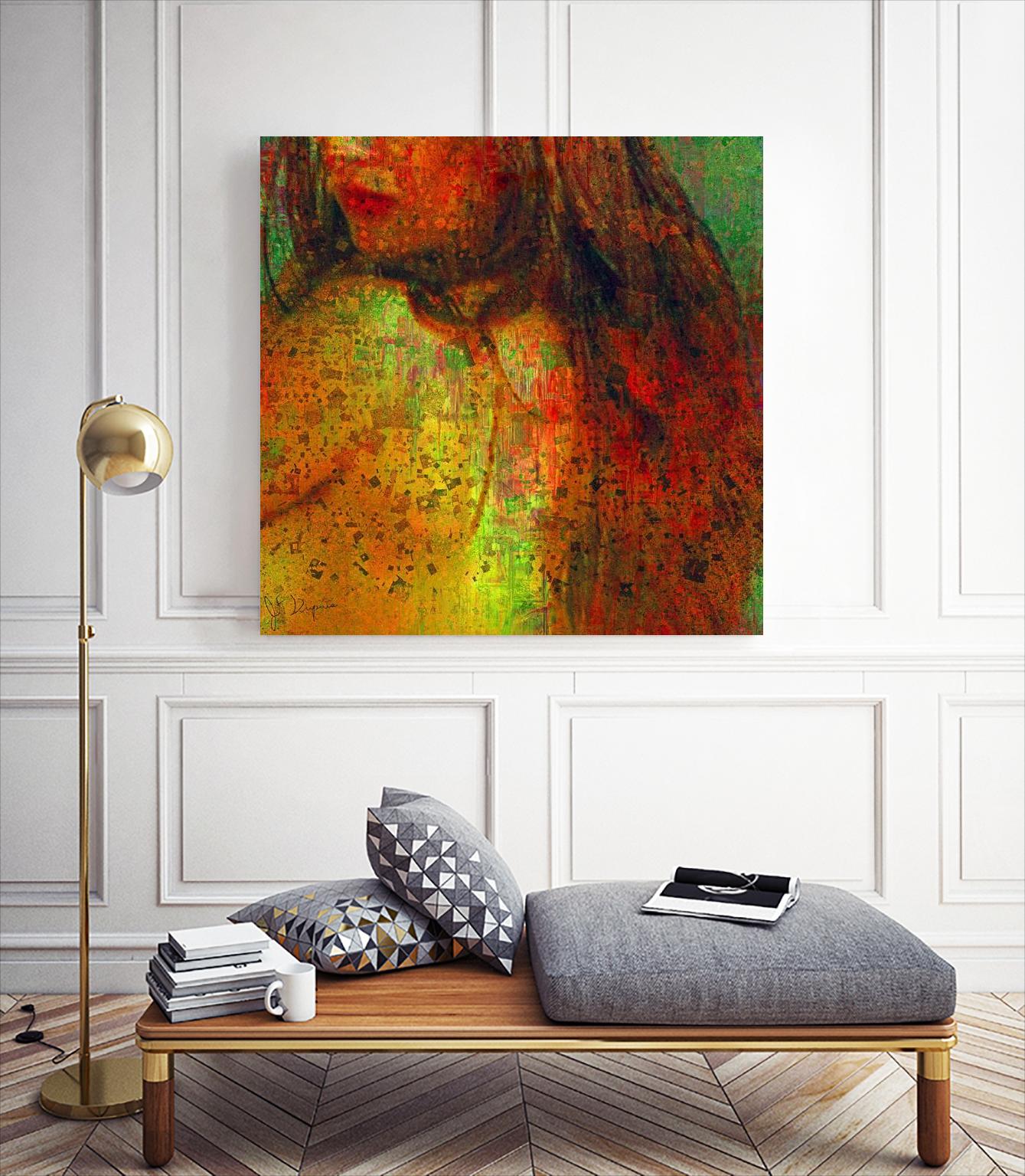 Woman Revelation I by Jean-François Dupuis on GIANT ART - orange figurative woman