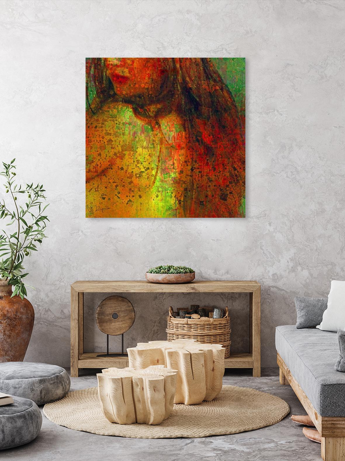 Woman Revelation I by Jean-François Dupuis on GIANT ART - orange figurative woman