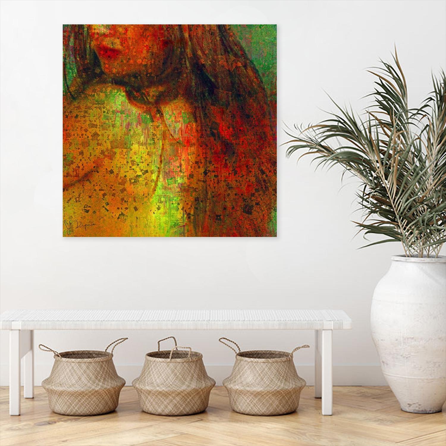Woman Revelation I by Jean-François Dupuis on GIANT ART - orange figurative woman