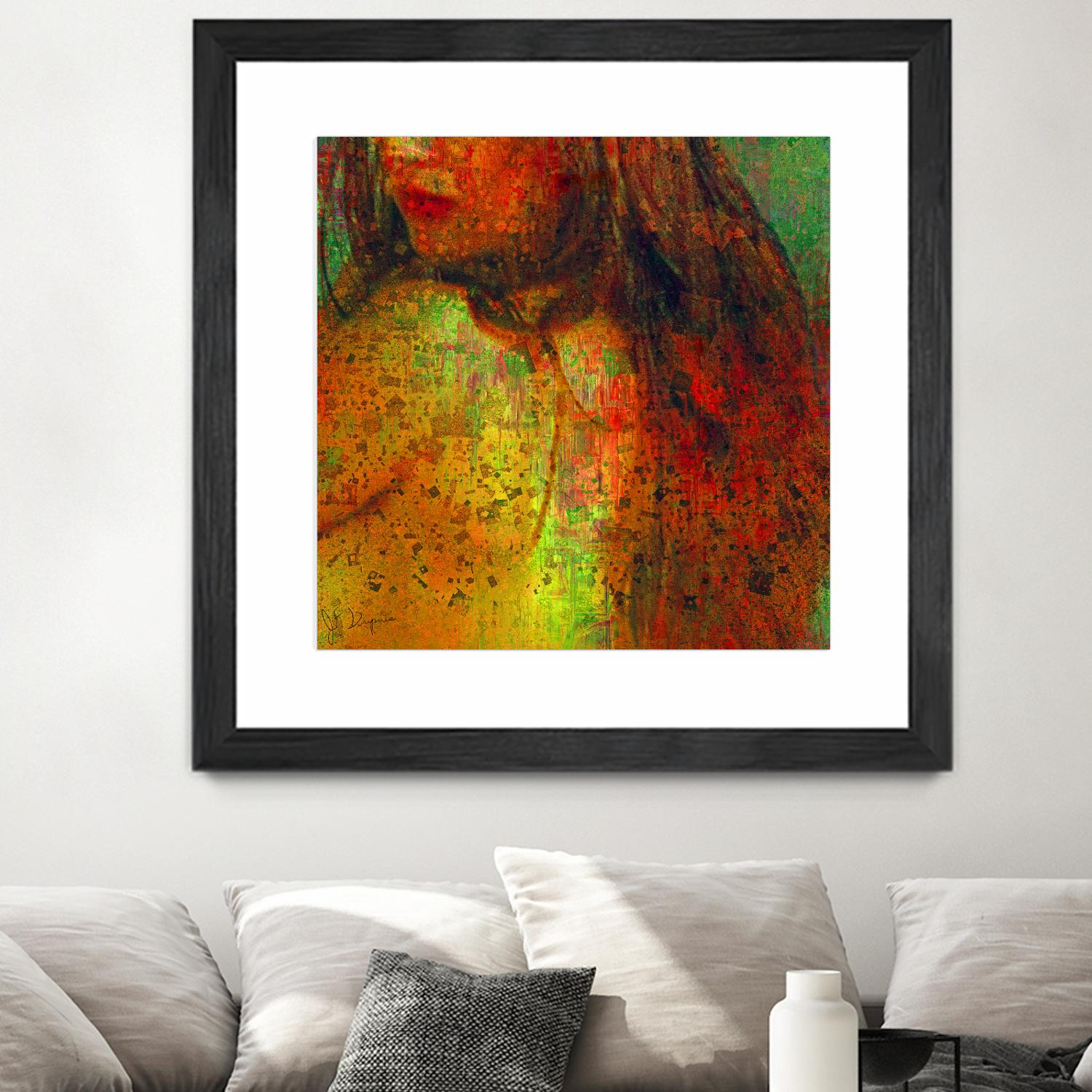 Woman Revelation I by Jean-François Dupuis on GIANT ART - orange figurative woman