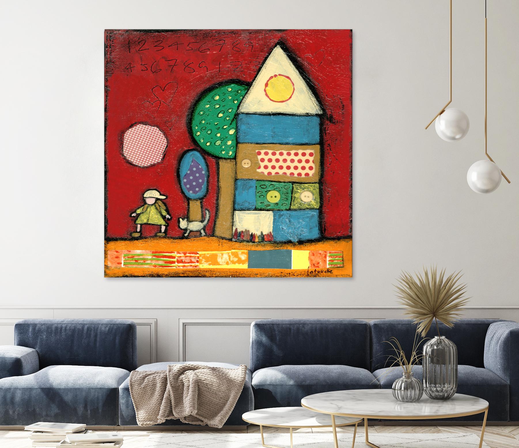 Maisonnettes 2 by Marie-Josée Latouche on GIANT ART - orange children