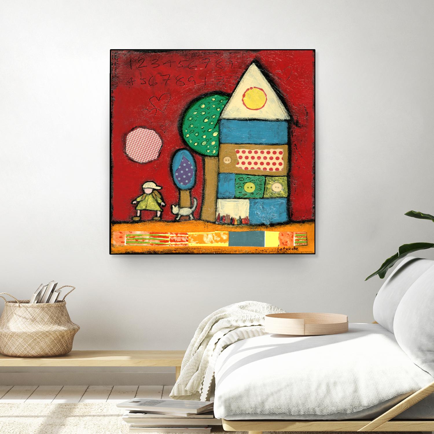 Maisonnettes 2 by Marie-Josée Latouche on GIANT ART - orange children