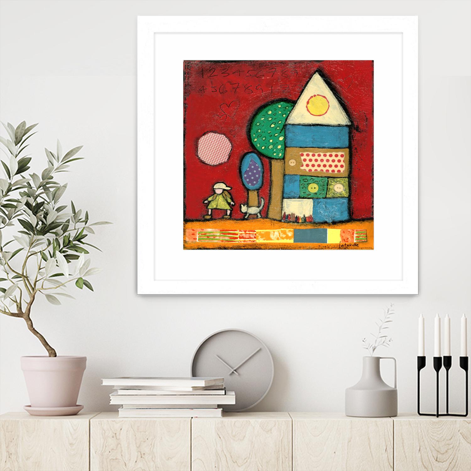 Maisonnettes 2 by Marie-Josée Latouche on GIANT ART - orange children