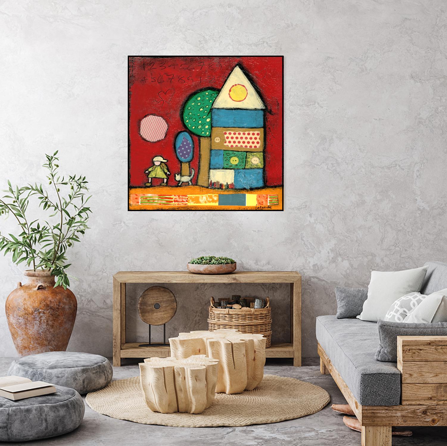 Maisonnettes 2 by Marie-Josée Latouche on GIANT ART - orange children