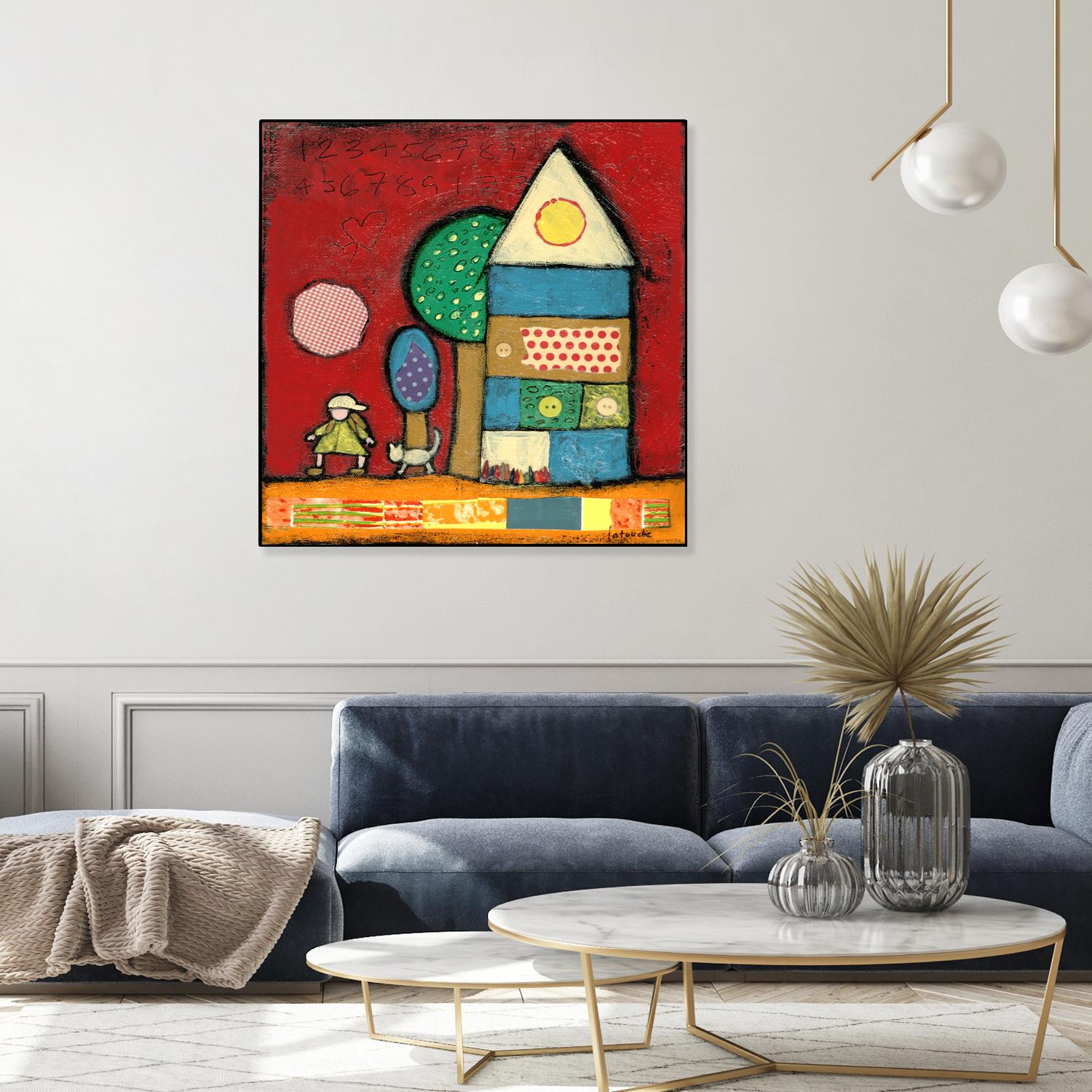 Maisonnettes 2 by Marie-Josée Latouche on GIANT ART - orange children