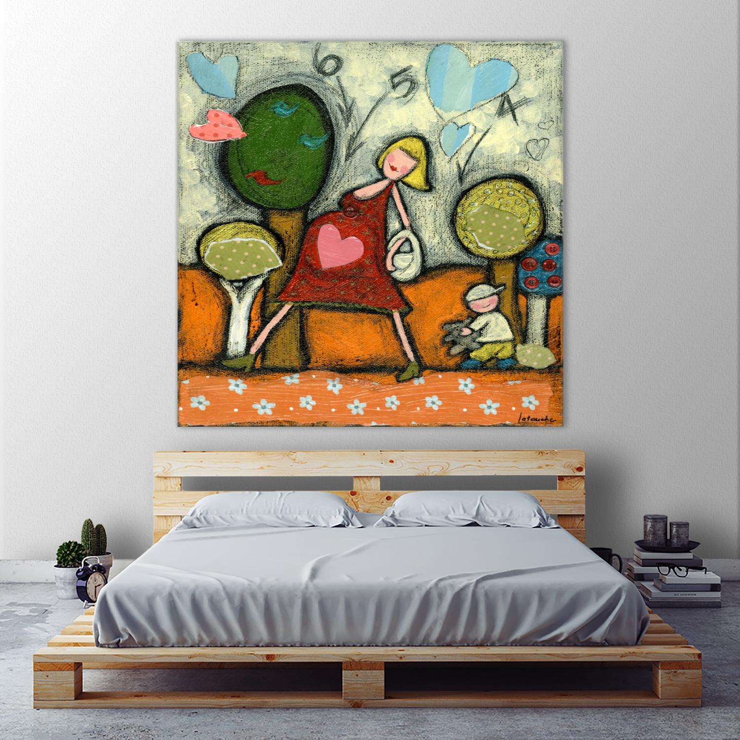 Maternité 4-5-6 by Marie-Josée Latouche on GIANT ART - green children