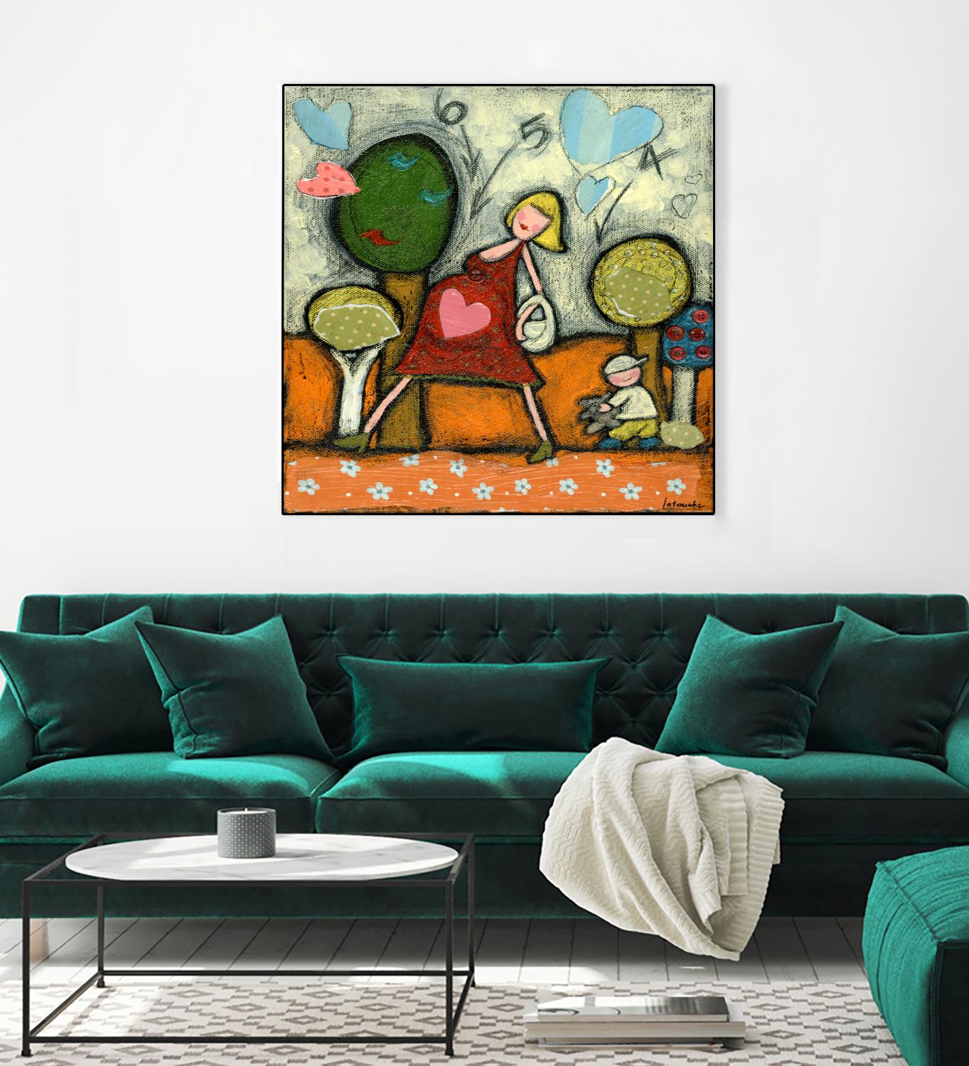 Maternité 4-5-6 by Marie-Josée Latouche on GIANT ART - green children