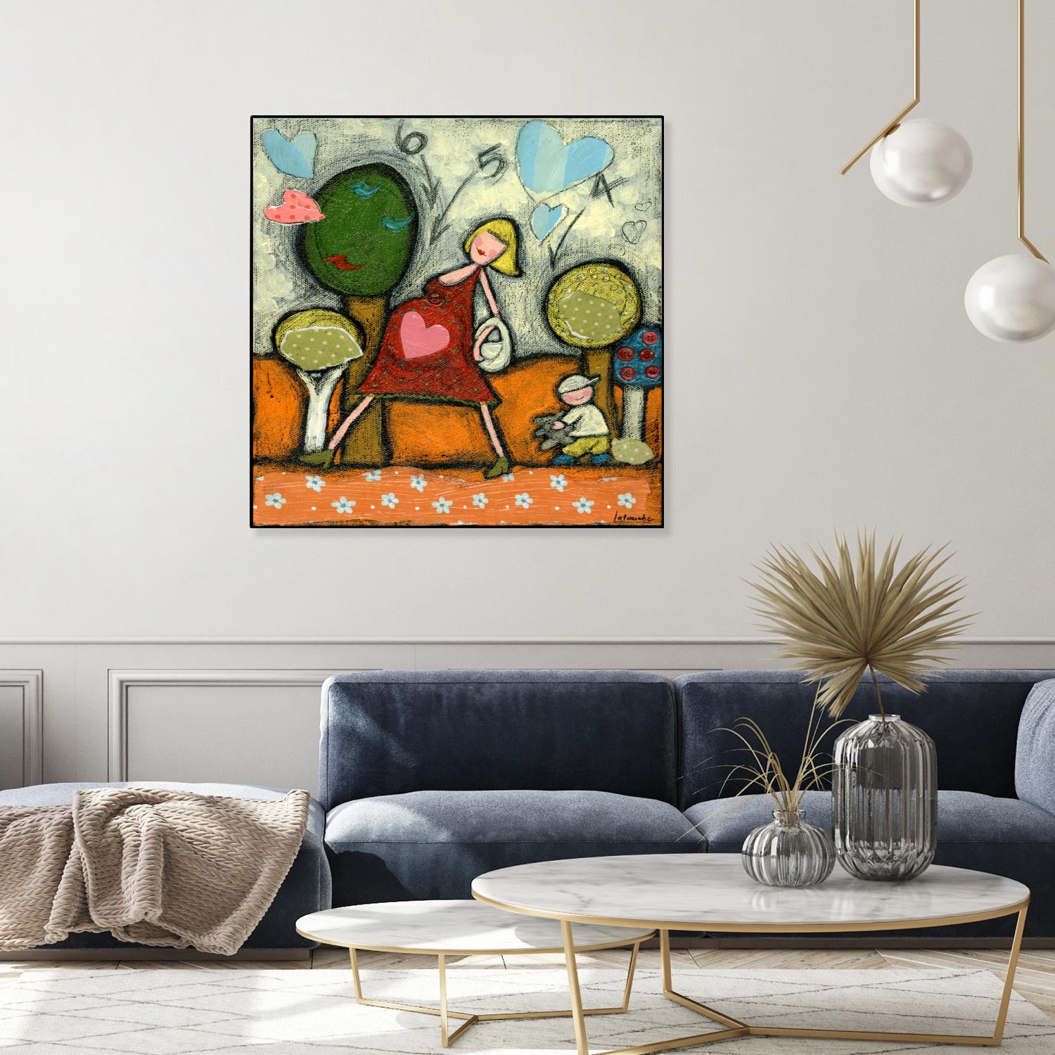 Maternité 4-5-6 by Marie-Josée Latouche on GIANT ART - green children