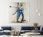 Suspecté  (Détail 2) by Sylvie Cloutier on GIANT ART - blue abstract