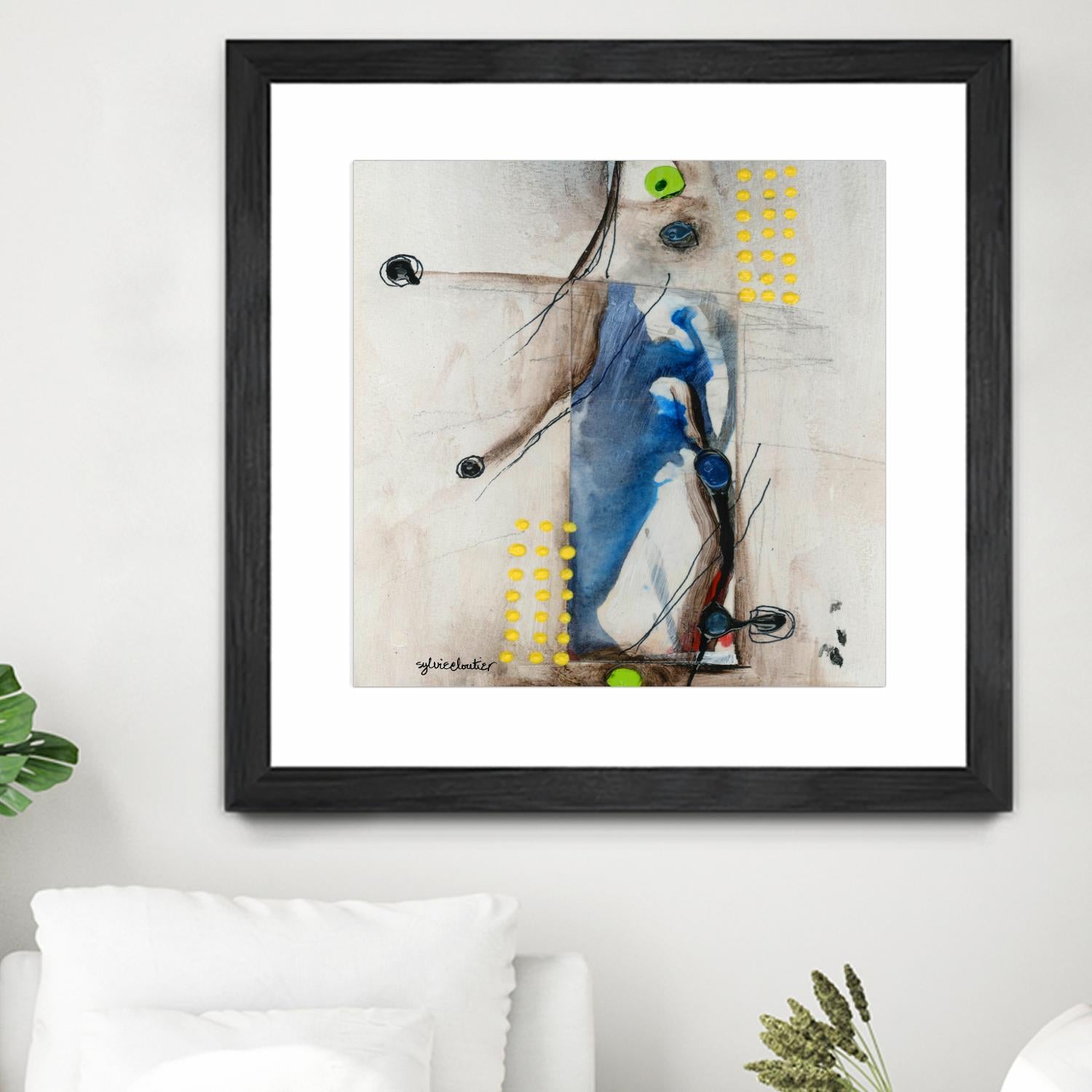 Suspecté  (Détail 2) by Sylvie Cloutier on GIANT ART - blue abstract