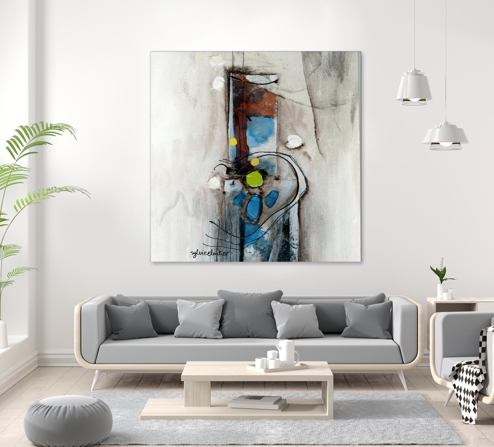 Quintuplés (Détail 1) by Sylvie Cloutier on GIANT ART - blue abstract