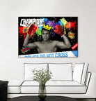 Background abstract by Carole St-Germain on GIANT ART - red digital pop art