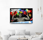 Background abstract by Carole St-Germain on GIANT ART - red digital pop art