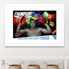 Background abstract by Carole St-Germain on GIANT ART - red digital boxer