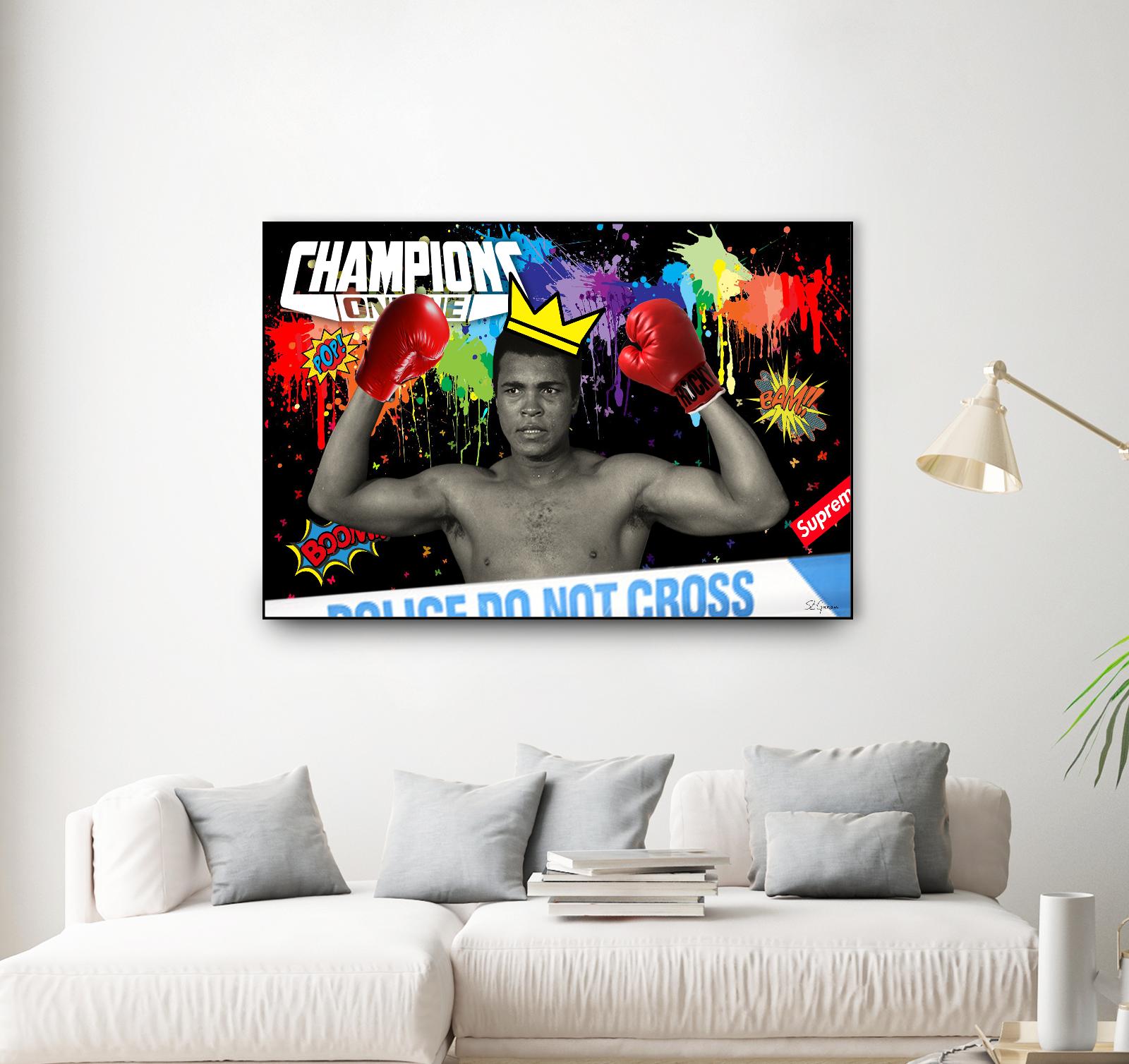 Background abstract by Carole St-Germain on GIANT ART - red digital pop art