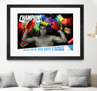 Background abstract by Carole St-Germain on GIANT ART - red digital boxer
